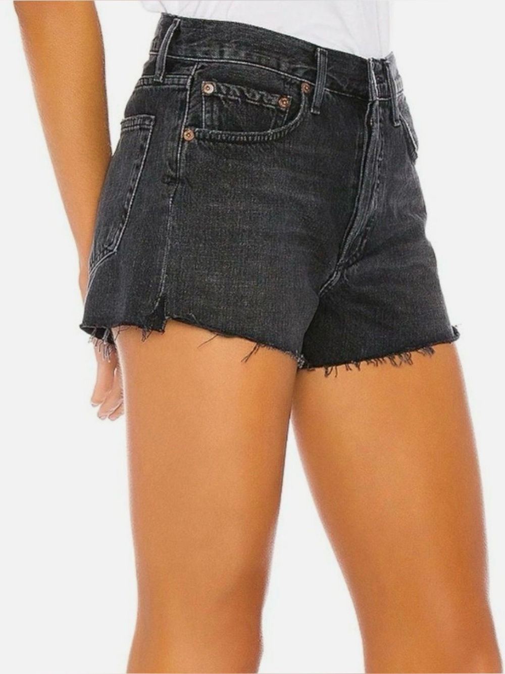 AGOLDE Parker Vintage Cut-Off Denim Shorts
Black Size 24